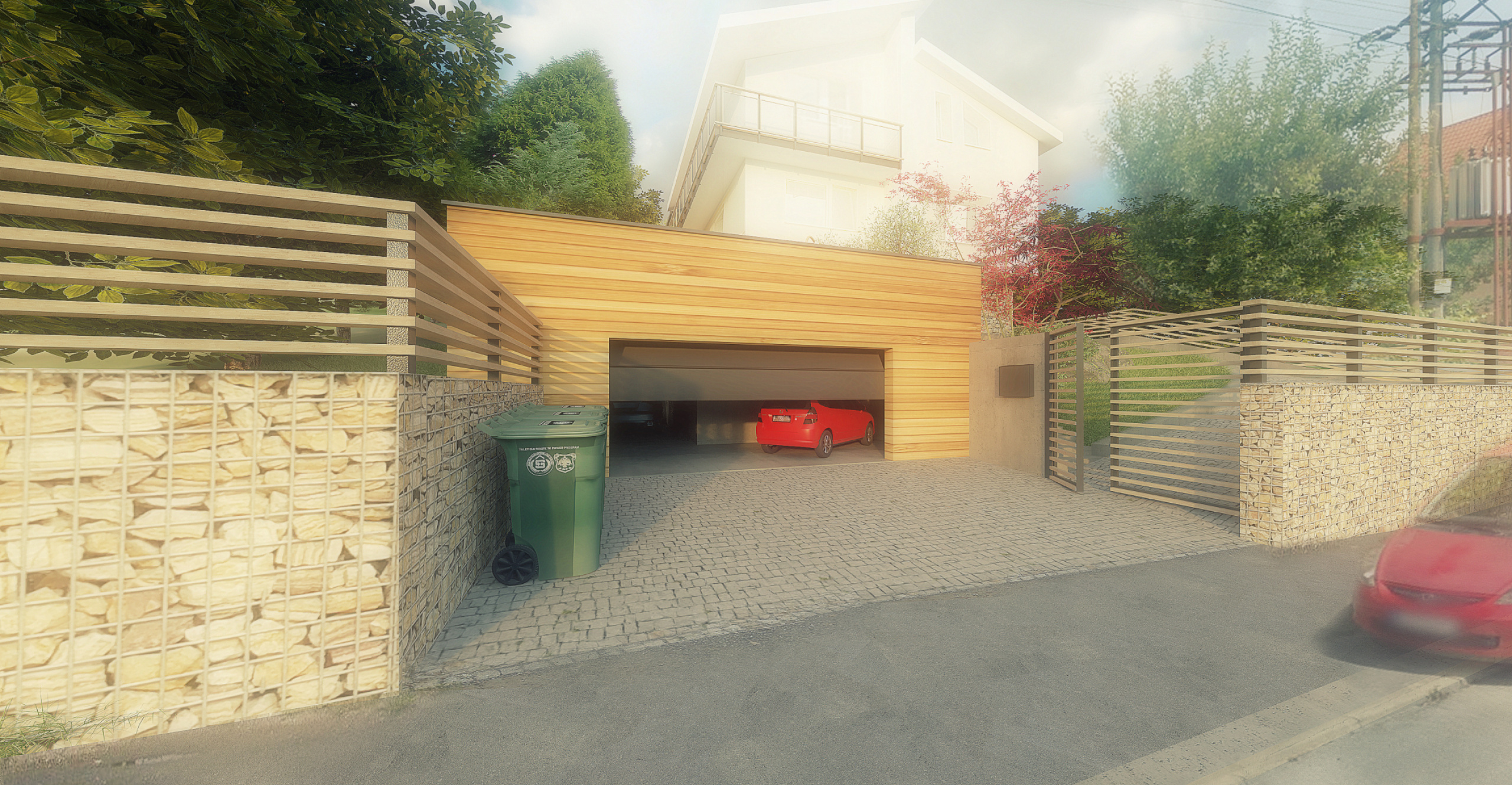 prístavba garáž + terasa